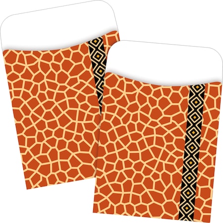 Barker Creek Giraffe Library Pockets, 60/Set, PK60 3824
